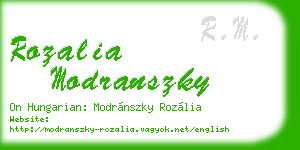 rozalia modranszky business card